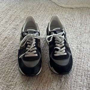 Golden Goose Black and White Running Sneakers